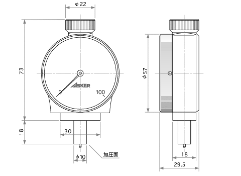 ASKER 高分子計器株式会社 アスカーゴム硬度計JAL型